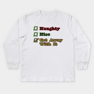 Naughty or Nice List Kids Long Sleeve T-Shirt